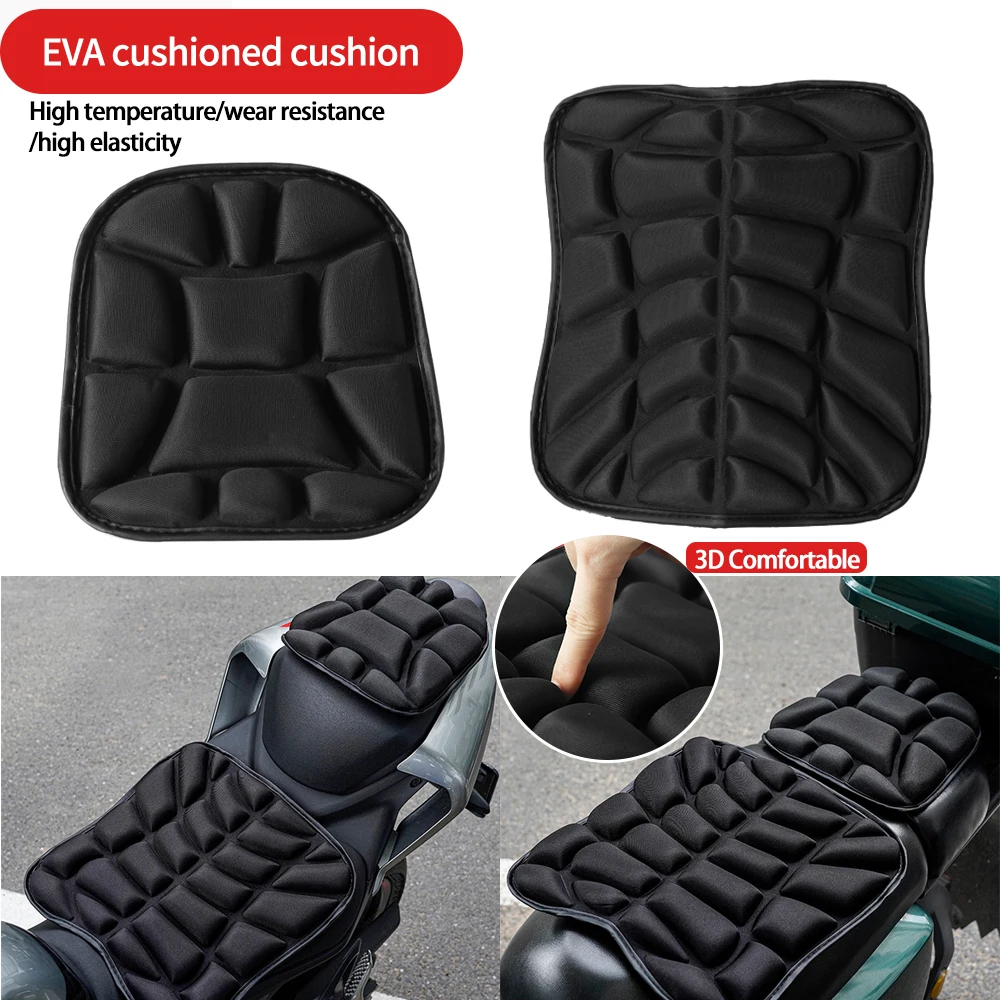 Almofada de Assento para Motocicleta 3D em Gel Confortável, Capa de Assento Respirável Universal com Absorção de Choque para Motocicletas de Montanha Avançadas