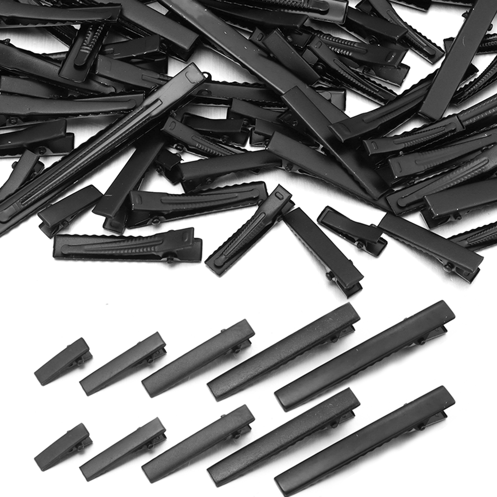 30-50 Piezas de Pinzas de Pelo de Metal Planas con una Sola Punta, Base para Horquillas, para Manualidades, Herramientas y Suministros para Peinados de Mujer