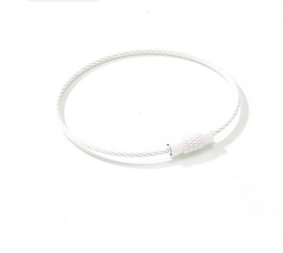 Colorful steel wire ring keychain pendant, small accessory