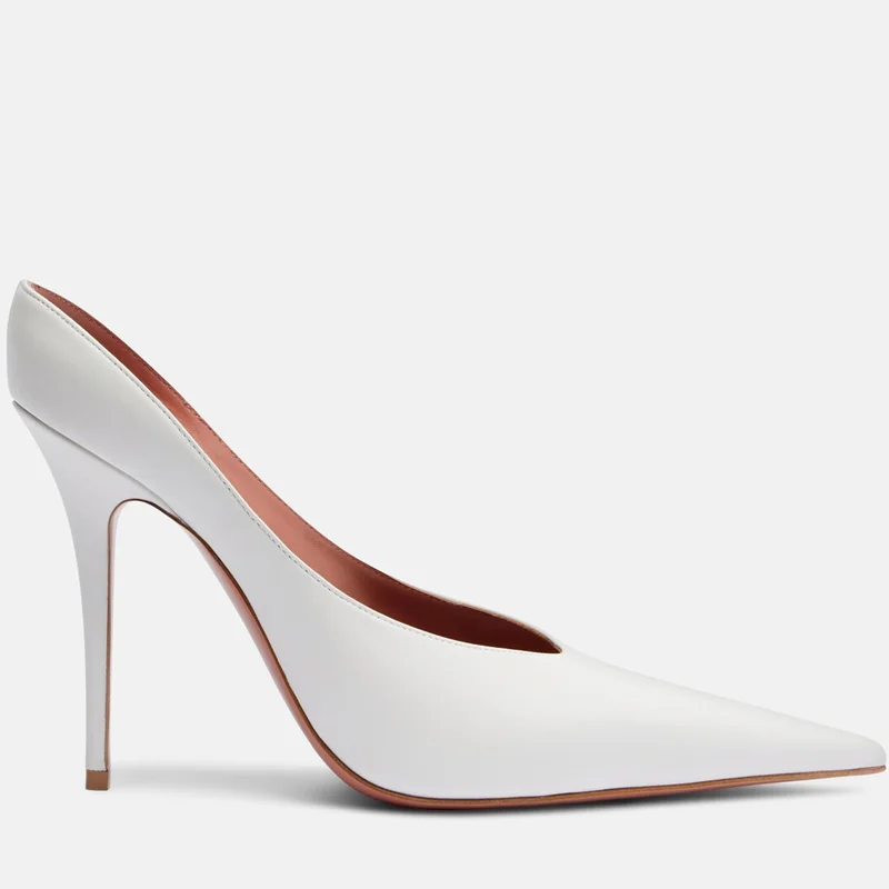 Pointed Toe Slip On Leather Pumps Sexy Pointed Toe Shallow Thin Heel Accept Customized New Arrivals Fashion Women Modern Shoes