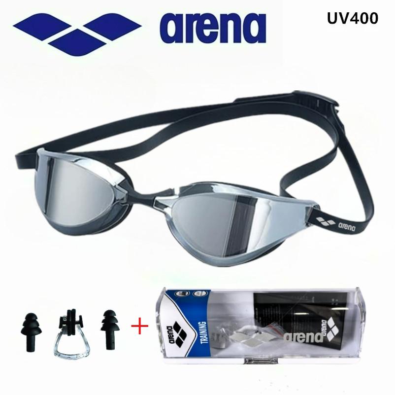 ARENA Óculos de natação de corrida profissional à prova d'água antiembaçante de alta definição UV400 equipamento de natação para treinamento de competição