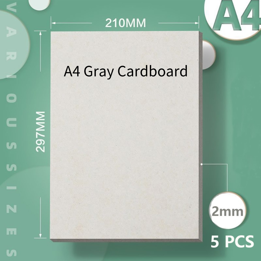 A4 Grauer Karton 1 mm 1,5 mm 2 mm Grauer Karton Hartes dickes Papier Hartkarte handgemachtes Papier für DIY-Form-Album-Abdeckungspaket