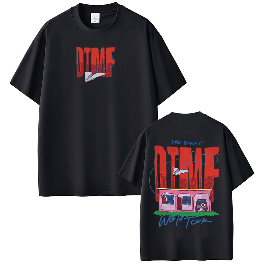Chanteur Bad Bunny DTMF World Tour 2026 T-shirt imprimé hommes femmes mode décontracté à manches courtes T-shirts surdimensionné confort T-shirts