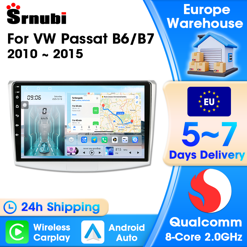 2-Din-Android-Autoradio für Volkswagen Passat B6 B7 CC Multimedia Carplay WIFI GPS-Navigation Auto Intelligentes System Head Unit