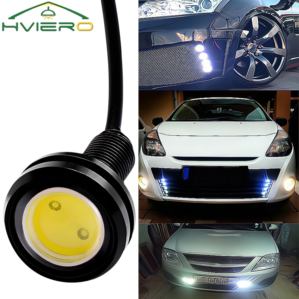 1X Wit Rood Blauw 18mm 23mm 12V Eagle Eye Light Dagrijverlichting Backup Lampen Auto auto Motor Led Richtingaanwijzer Waterdichte Dag Lamp