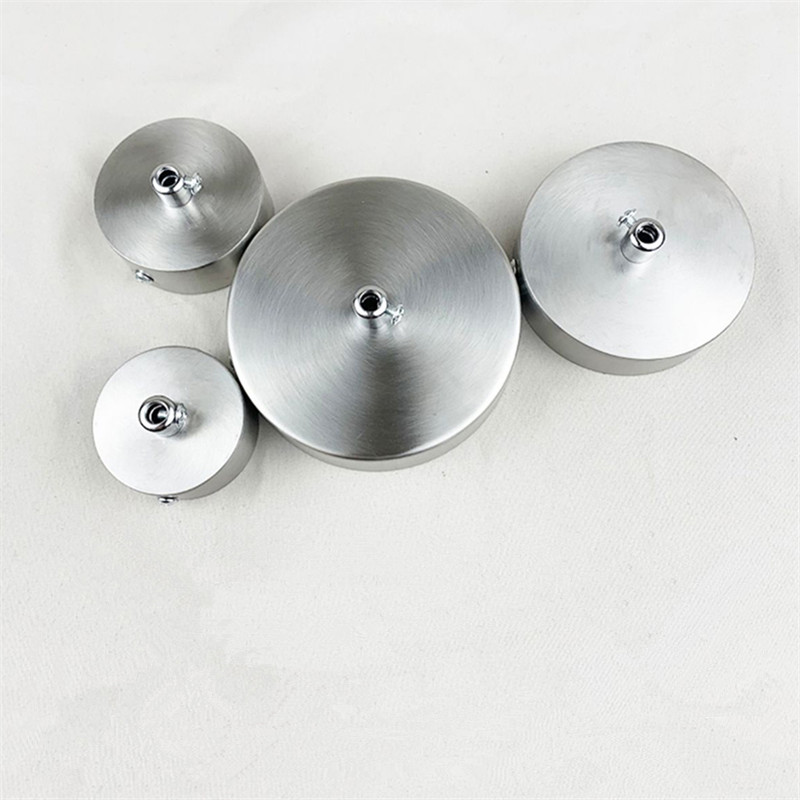 Roestvrijstalen Plafond Plaat Hoge Kwaliteit Hanglamp Disc Vaste Basis Zilveren Ronde Straight-Side Panel Lamp Accessoires Luifel