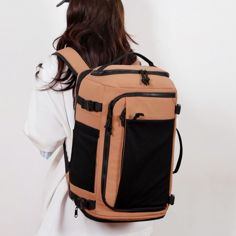 Mochila de viaje informal a la moda para hombre y mujer, mochila para ordenador portátil para ir al trabajo, bolsa de equipaje de gran capacidad, bolso de dos hombros de nailon impermeable