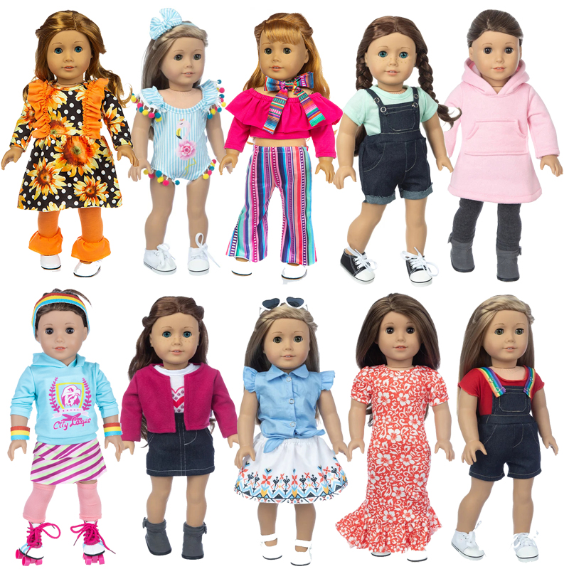 18 Inch American Og Girl Doll Outfit Coat 43cm Baby Doll Clothes Toys Suit