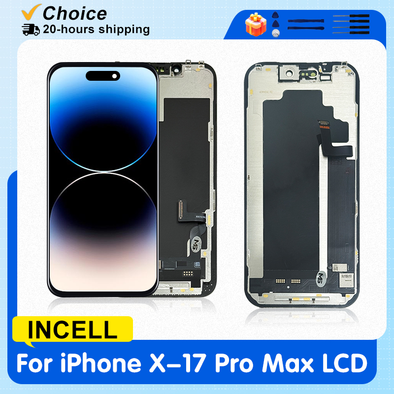 INCELL LCD-Display mit 3D-Touch für iPhone 11, 12, 13, 14, 15, 16, 17 Pro Max, 15 Plus, X, XR, XS Max, 12 Mini – Digitizer-Bildschirm