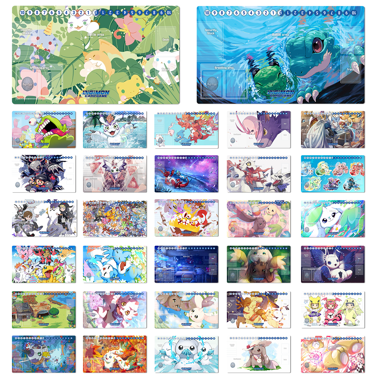 Cute Digimon Playmat Gomamon Dracomon Numemon DTCG CCG Mat Terriermon Trading Card Game Mat Gumowa podkładka pod mysz i torba 600x350x2mm