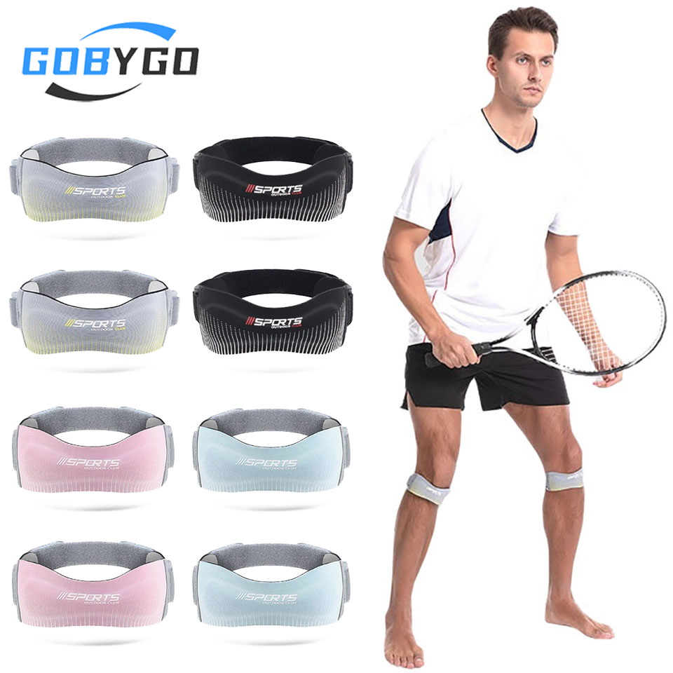 GOBYGO 2 uds correa para rótula deportes al aire libre correr absorción de impacto cuerda para saltar rodilleras de compresión rodillera ajustable Unisex