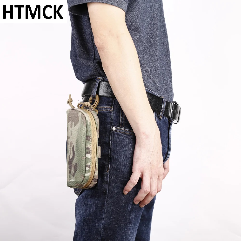 HTMCK กล่องใส่แว่นตาแบบยุทธวิธี MOLLE สำหรับล่าสัตว์ กล่องใส่แว่นตากันกระแทก กล่องใส่แว่นกันแดดแบบพกพาสำหรับกิจกรรมกลางแจ้ง-1000D ไนลอน