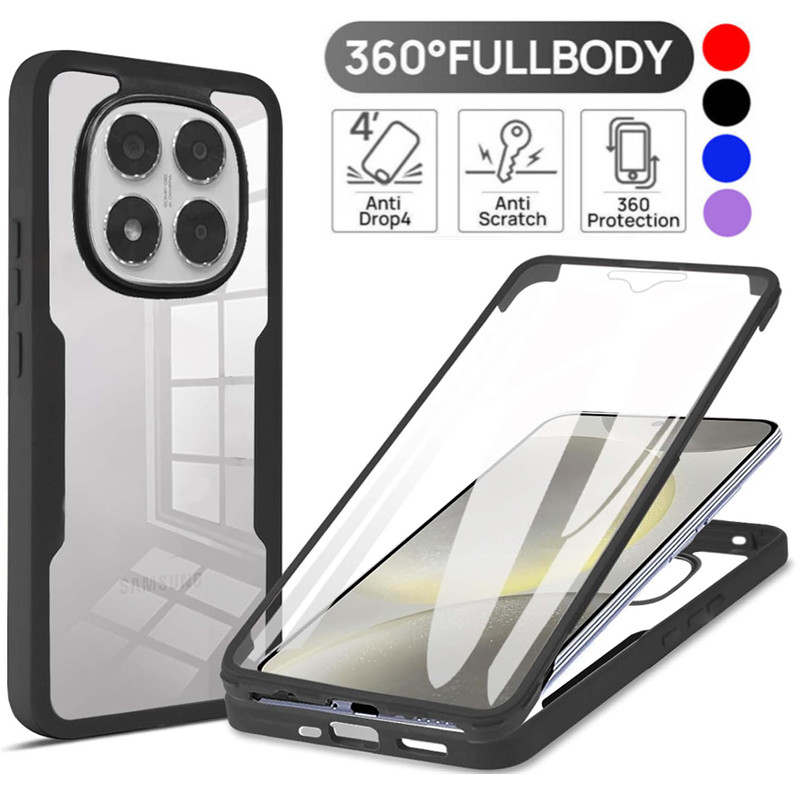 Capa Protetora Completa à Prova de Choque para Xiaomi Redmi Note 15 Pro+ Plus 14 Pro 5G Capa Protetora Transparente Fundas Coque