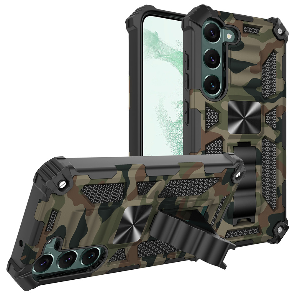 Custodia Antiurto a Doppio Strato con Cavalletto Integrato per Samsung Galaxy S26 Ultra S25 FE S24 S23 S22 S21 A17 A57 A56 A16 A15