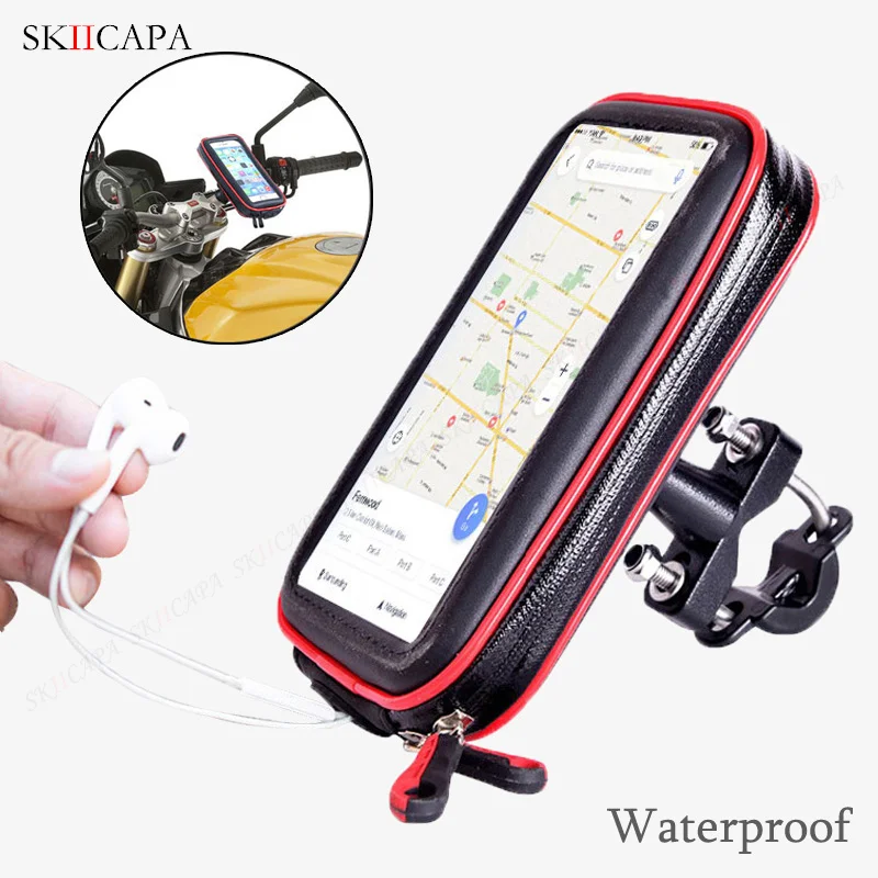 Wodoodporny uchwyt na telefon do motocykla i roweru, etui na kierownicę, torba na telefon do iPhone 16 15 Pro Max Xiaomi, motocyklowy uchwyt na telefon komórkowy.