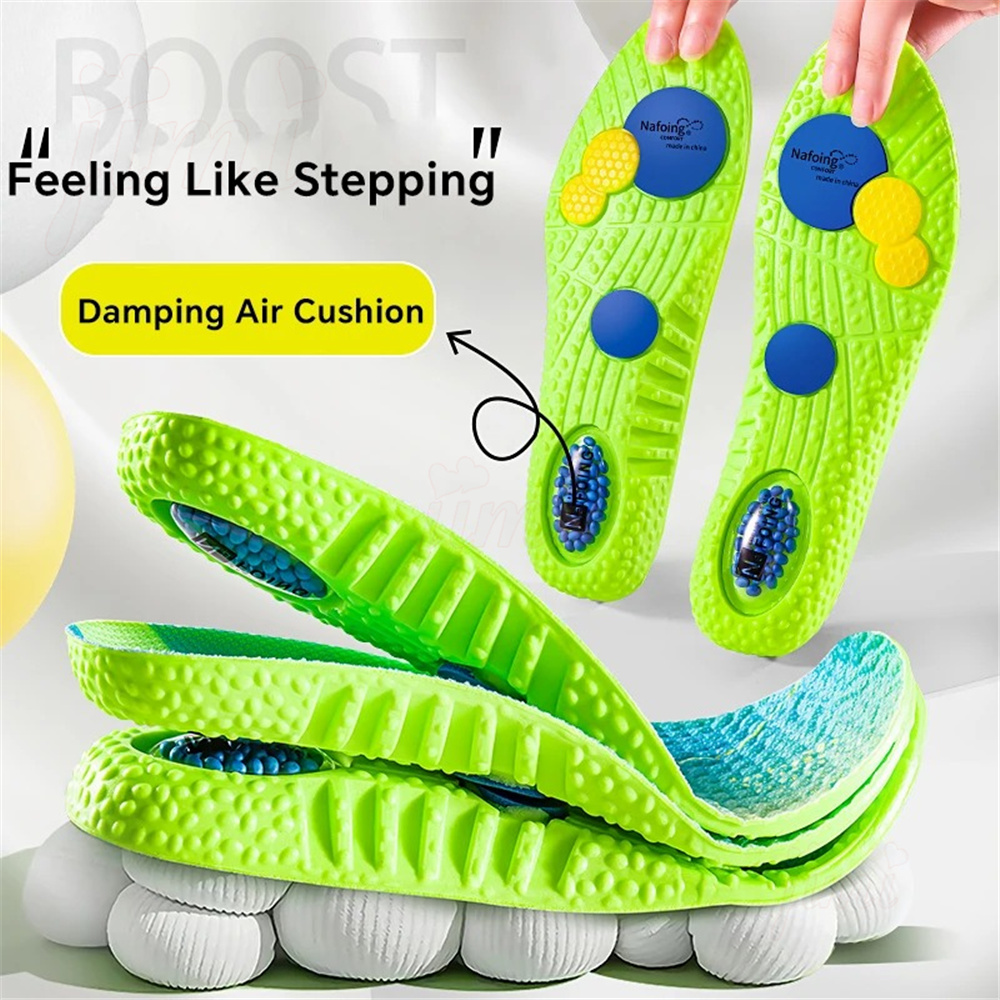 Semelles intérieures de sport à absorption des chocs pour hommes et femmes, coussin OligAir vert, support d'arc respirant, coussin de chaussures Orth4WD, l'offre elles de soins des pieds