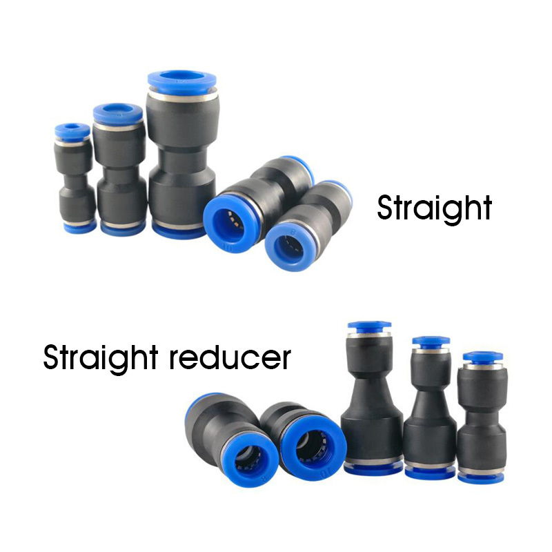 Tubo conector de aire de montaje neumático, accesorios rápidos, manguera de empuje de agua de 4mm, 6mm, 8mm, 10mm, 12mm, 14mm, conectores de plástico PU PG