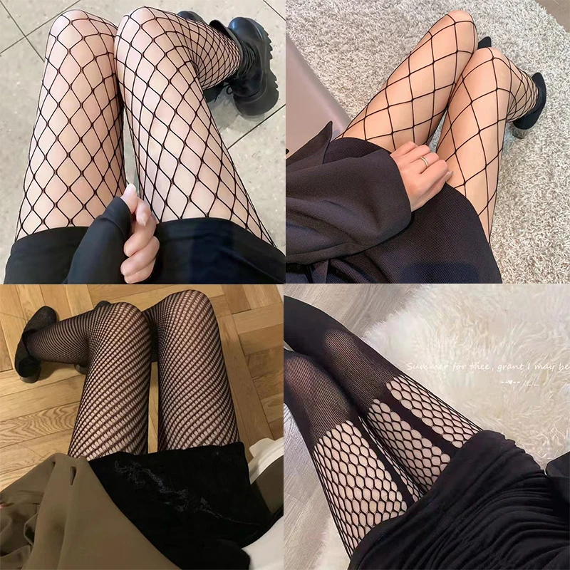Frauen Sexy Dessous Aushöhlen Strumpfhosen Schwarz Strumpfhosen Fishnet Körper Strümpfe Dame Club Party Strumpfwaren Mesh Nylon Lange Strümpfe