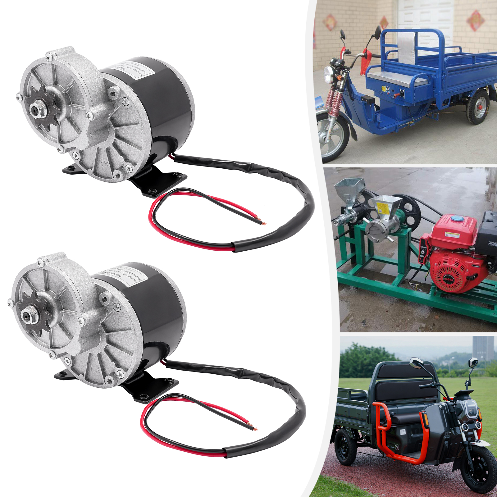 Moteur électrique 350 W, moteur électrique à réduction de vitesse, moteur de réduction à engrenages 24/36 V
