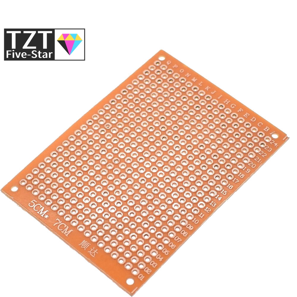 1/5/10 Uds 5*7cm 5x7 5cm 7cm TZT DIY prototipo placa de papel tablero Universal amarillo