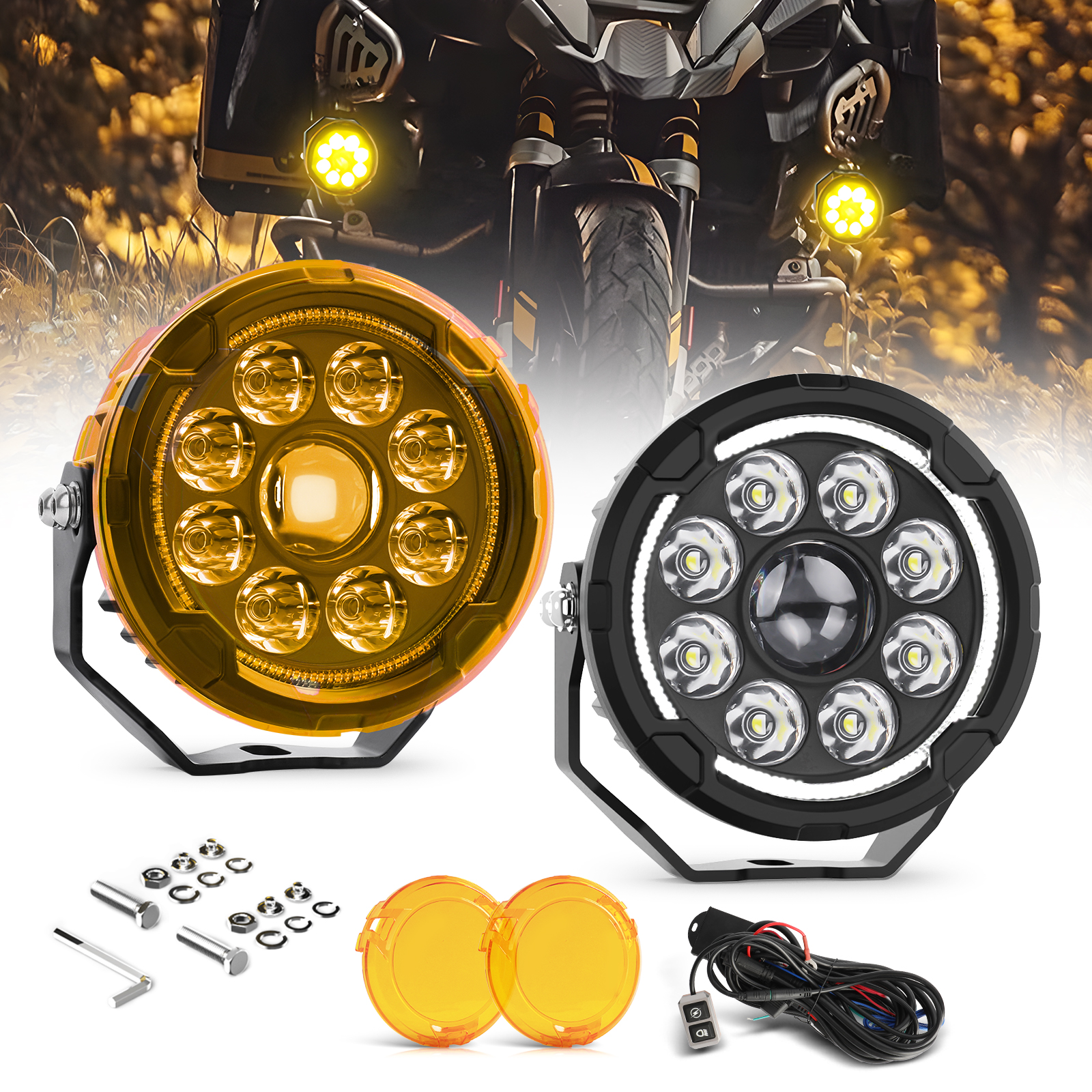 [Estroboscópico] Motocicleta LED luz de conducción auxiliar / antiniebla / para BMW R1250GS ADV para Honda para Yamaha para Suzuki para Triumph ...