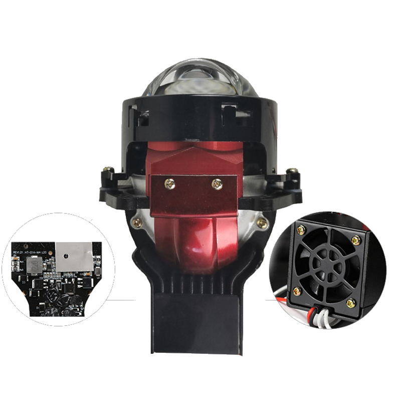 Light upgrade car LED dual-light  headlights modified high beam cannon  lens assembly headlights