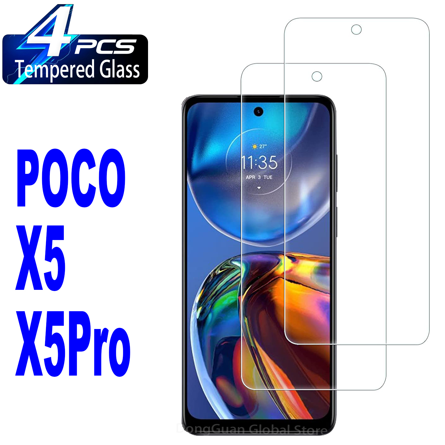 2 szt./4 szt. Szkło hartowane 9H do folii ochronnej na ekran Xiaomi POCO X5 Pro X5 5G