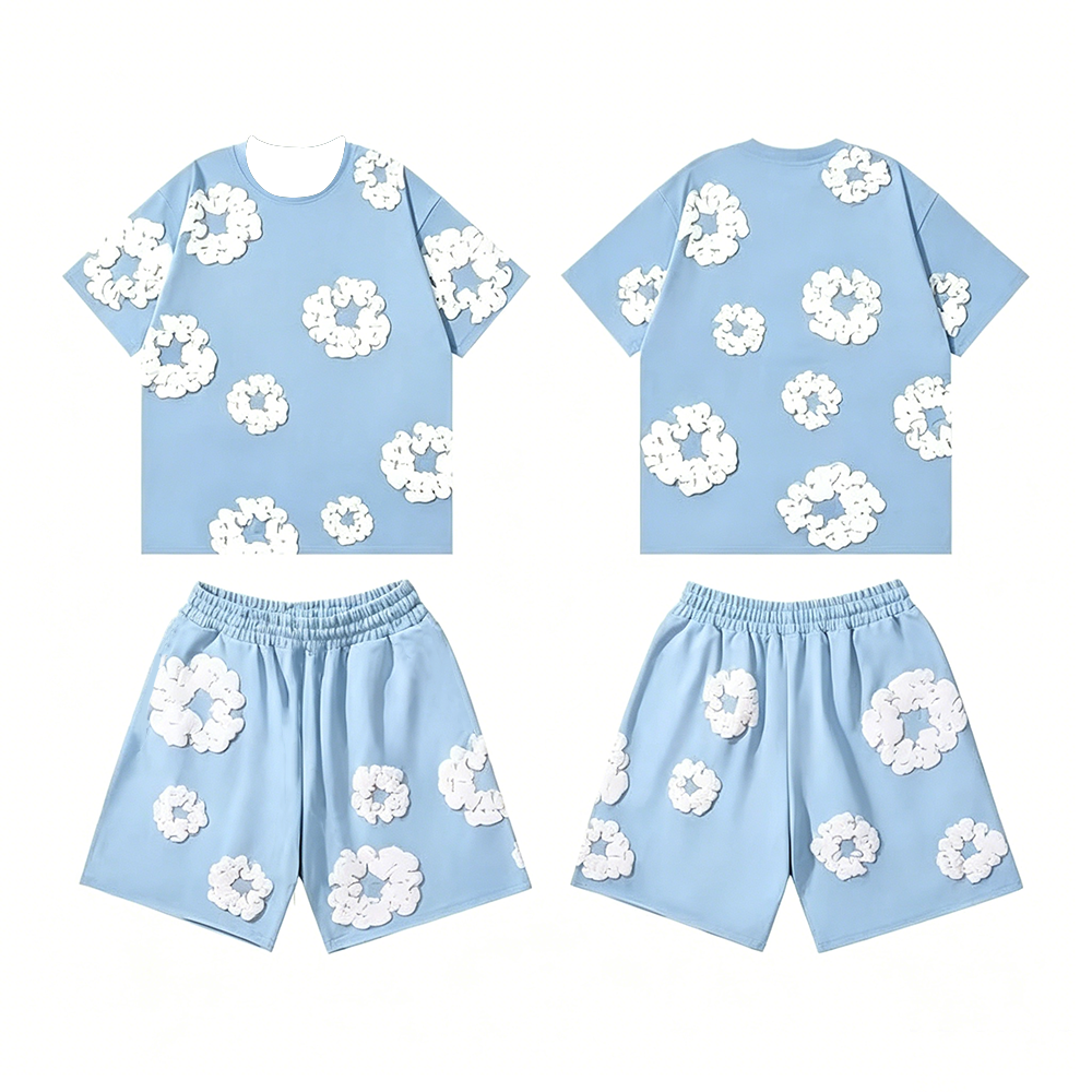 Conjunto de Verano con Estampado Hip Hop, Manga Corta, Estilo Europeo Americano, Ropa Deportiva Holgada, Conjuntos Familiares para Niños
