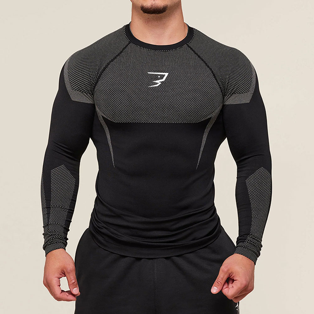 Camiseta de Compressão Masculina para Corrida, Manga Curta, Camisetas Esportivas para Academia, Roupas de Fitness Masculinas, Camiseta Atlética para Jogging