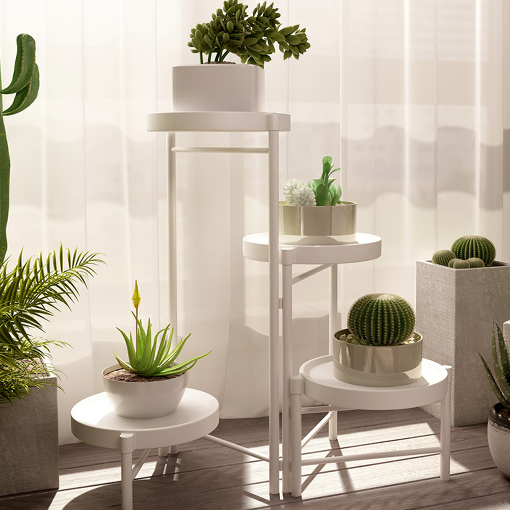 Metall Pflanzenständer Blumenständer Blumentopf Regal Balkon Innen Mehrschichtiges Lagerregal Sukkulenten Blumenregal Topfregal