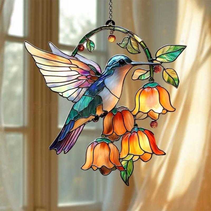 Atrapasueños duradero con colibrí brillante decoración jardín aire libre X3UC