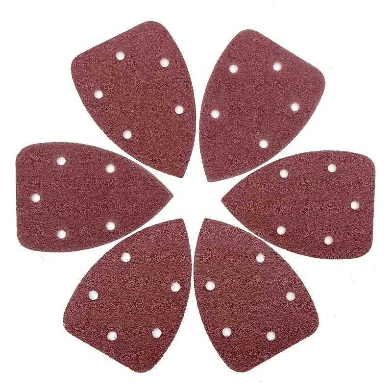50 teile/satz Detail Sander Schleifpapier Maus Schleif Pads 5 Löcher Haken und Schleife Schleif Blätter für 140mm Maus Palm Detail Schleifer