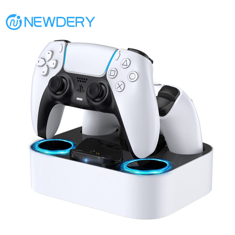 Stasiun Pengisi Daya Pengontrol PS5 untuk Playstation 5 Dual untuk Dudukan Dock Pengisi Daya Cepat Kontrol Tepi DualSense dengan Kabel