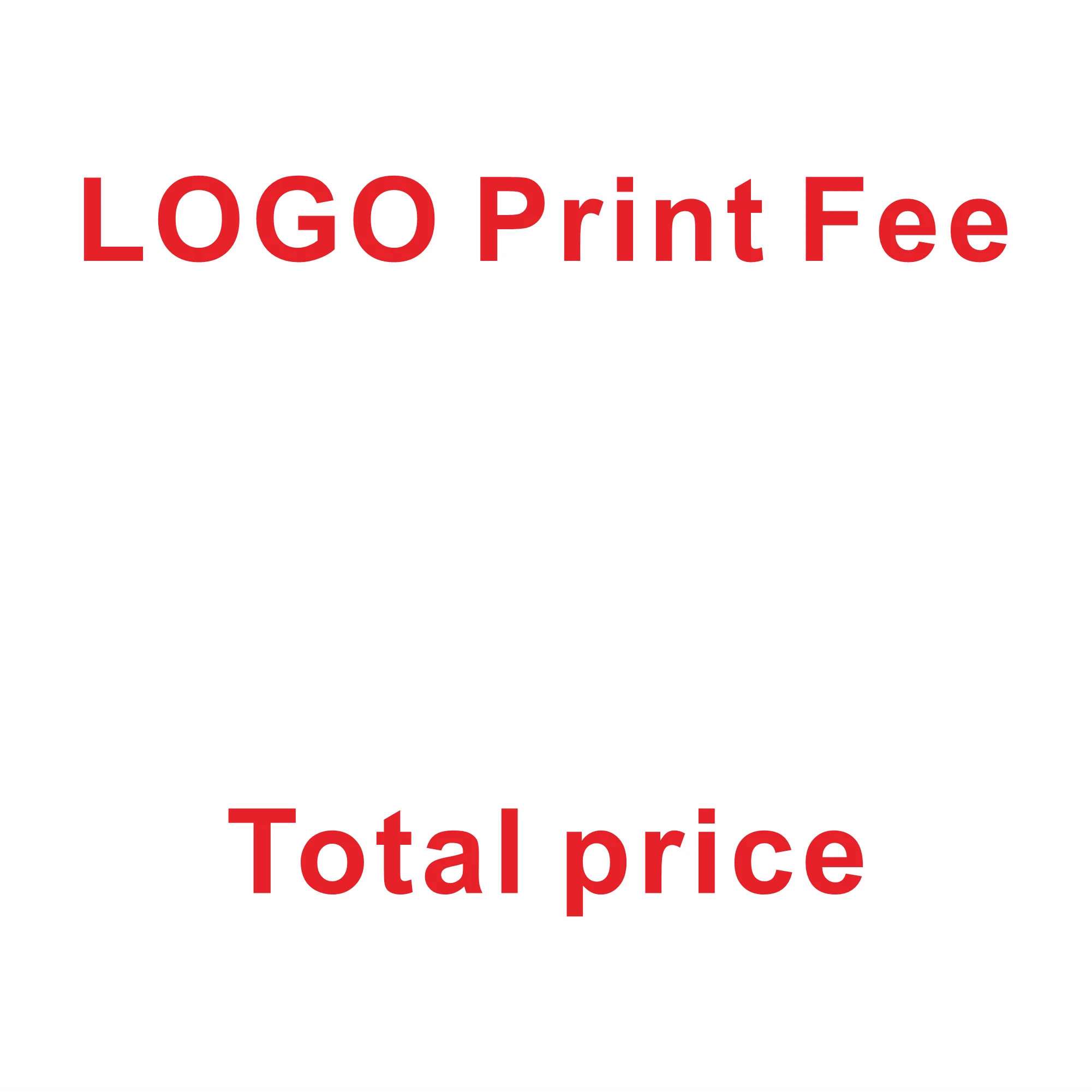 Logo printing cost, logo embroidery cost, total price, price difference payment link