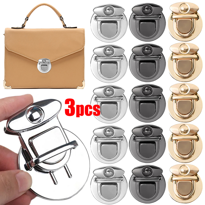 3 szt. metalowych zamków do torebek Klamry do torebek Klamry do torebek Zatrzaski DIY Craft Hardware Case Akcesoria do torebek