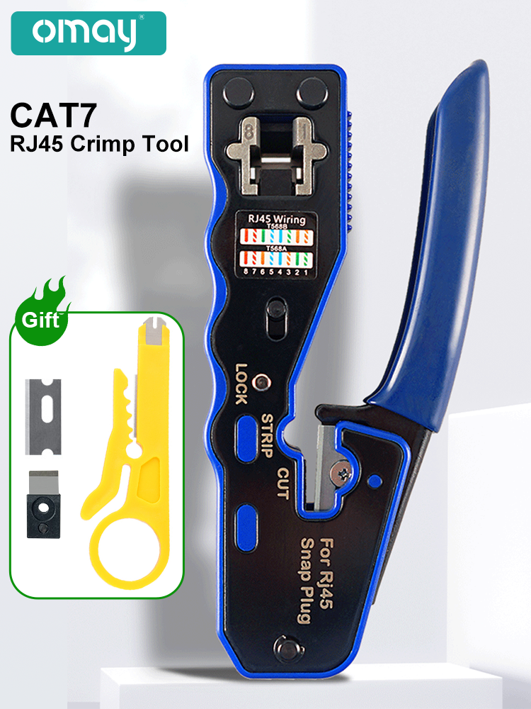 RJ45 UTP クリンパネットワークツールイーサネットケーブルストリッパースルーホールコネクタ CAT5/6/7/8 プライヤープレスワイヤークランプトングクリップ
