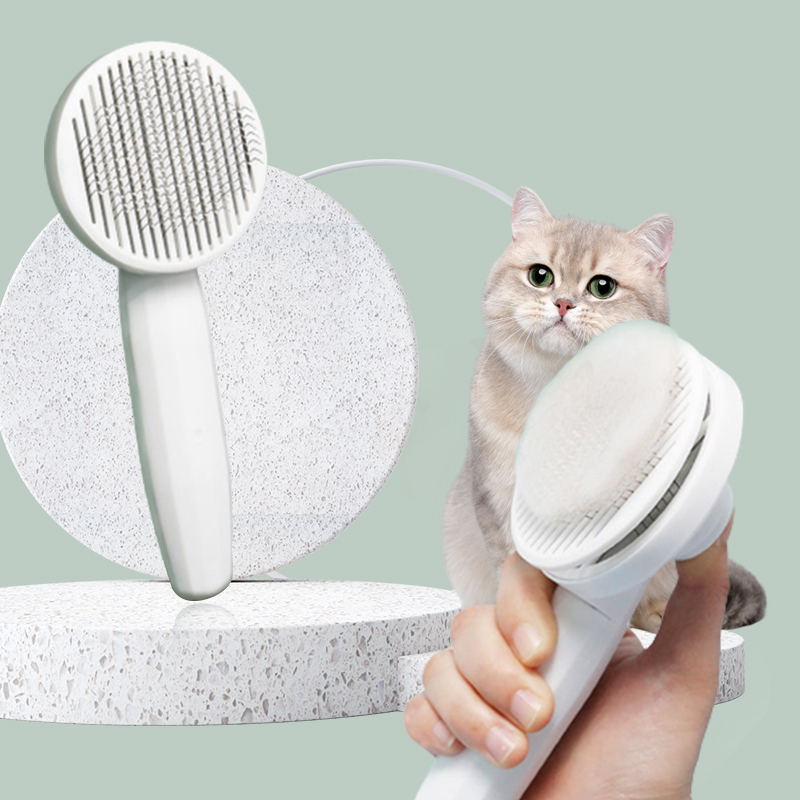 Cat Pentear Depilação Pet Pente Mágico Um Clique Flutuante Depilação Cão Gato Universal Limpeza Beleza Suprimentos
