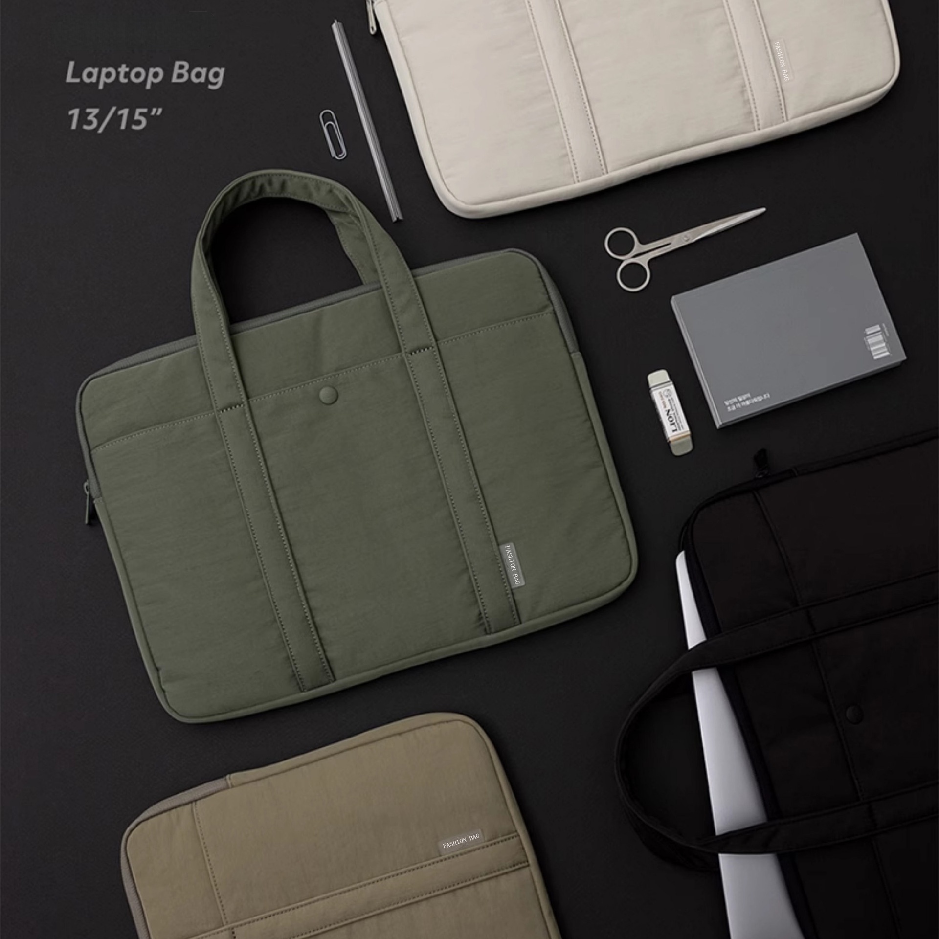 Borsa per laptop portatile multifunzionale 13.3 14 15 15.6 pollici per Samsung Huawei MacBook Custodia per notebook da 16 pollici Borsa per documenti aziendali