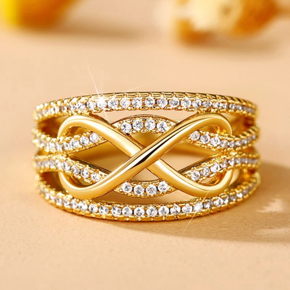 Cincin berkilau berlian imitasi logam berongga warna perak perhiasan pesta romantis pernikahan anak perempuan wanita oxidanillo Acero tahan guncangan