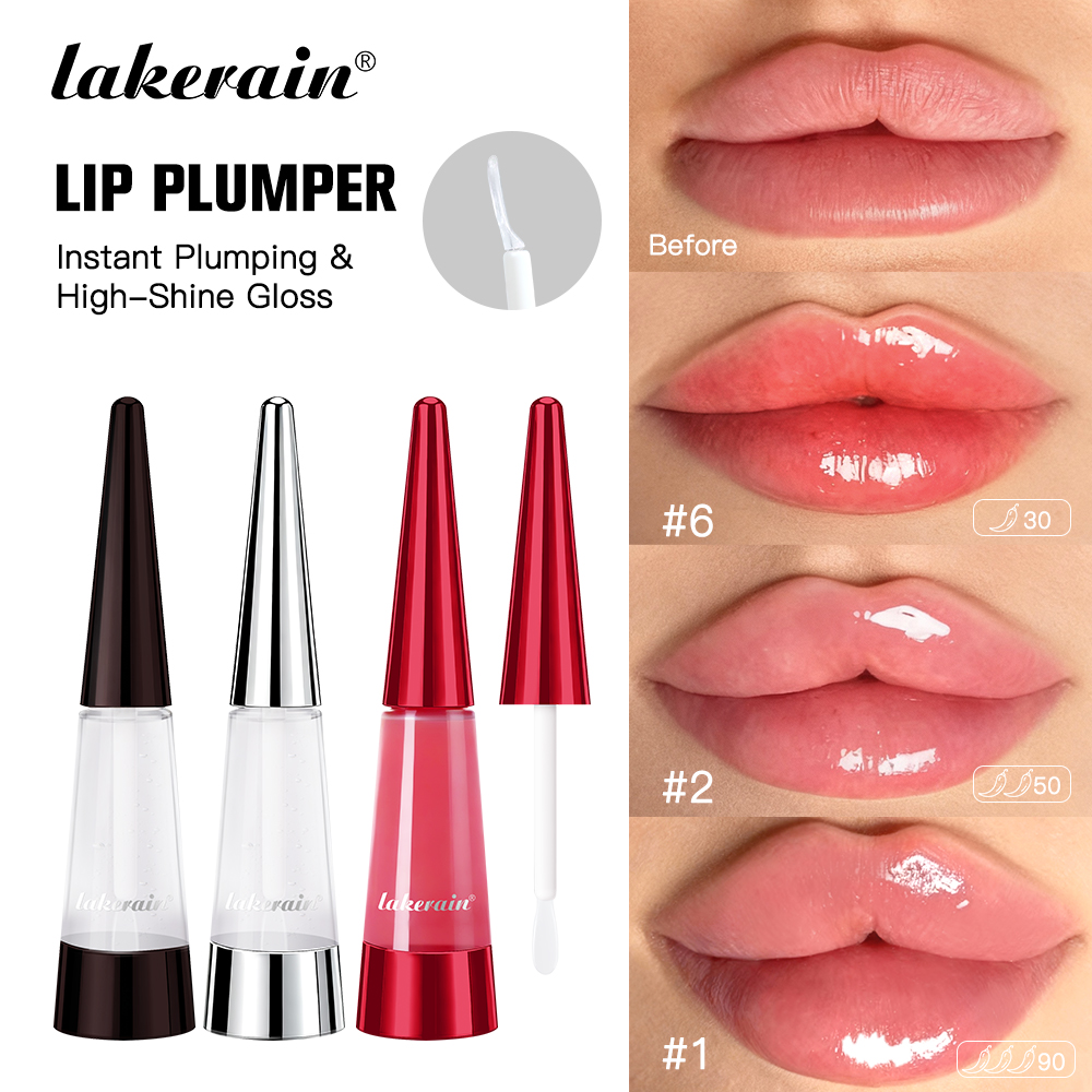 Lakerain lèvres plus dodues hydratation profonde nutrition longue durée haute brillance brillant finition volumineuse liquide hydratant pour les lèvres