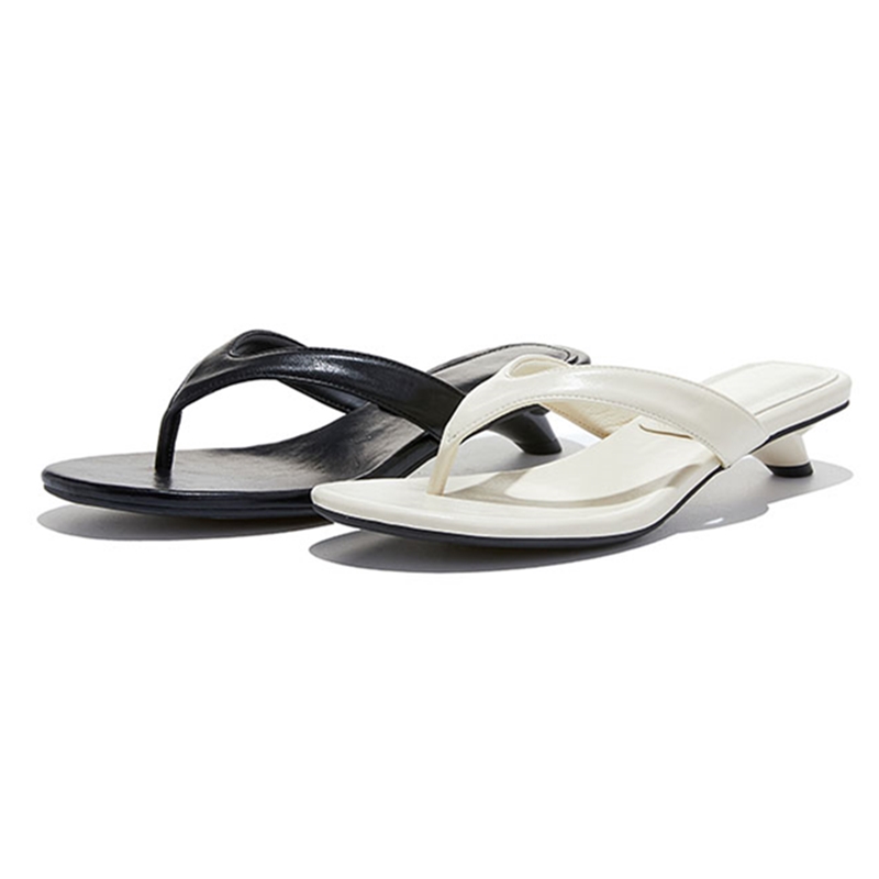 2026 New Women's Slippers High-Heeled Fashionable Flip-Flops Women Plus Size Summer Round Toe Beach Shoes Girl
