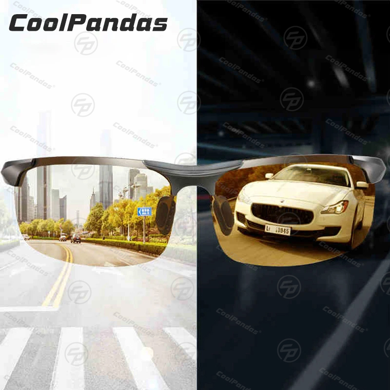 อลูมิเนียมแมกนีเซียมแว่นตากันแดด Photochromic Polarized Night Vision แว่นตาชาย Oculos Driver สีเหลืองขับรถแว่นตา Gafas De Sol