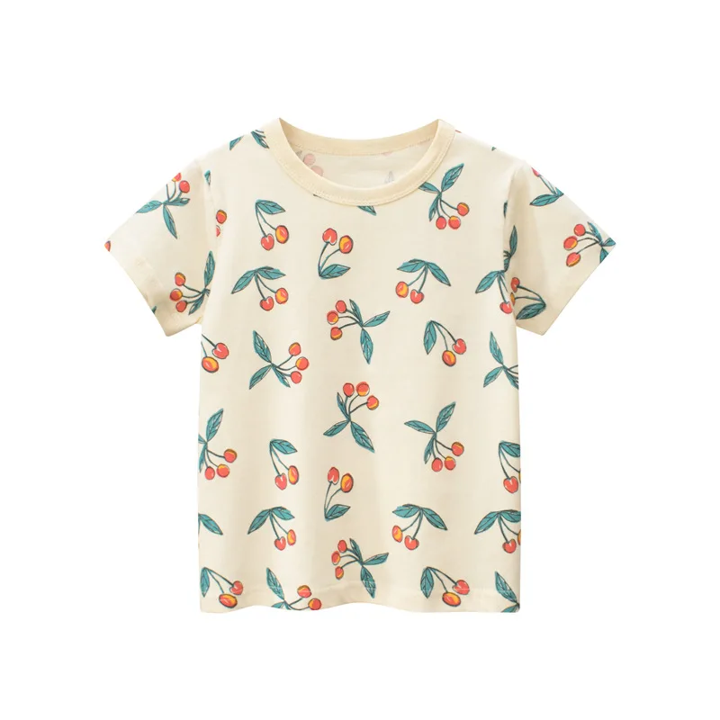 2-8T Hoa Kid T Áo Sơ Mi Cho Bé Mùa Hè Quần Áo Trẻ Sơ Sinh Ngắn Tay Dễ Thương Ngọt Cotton Thun trẻ Em Tee Trang Phục