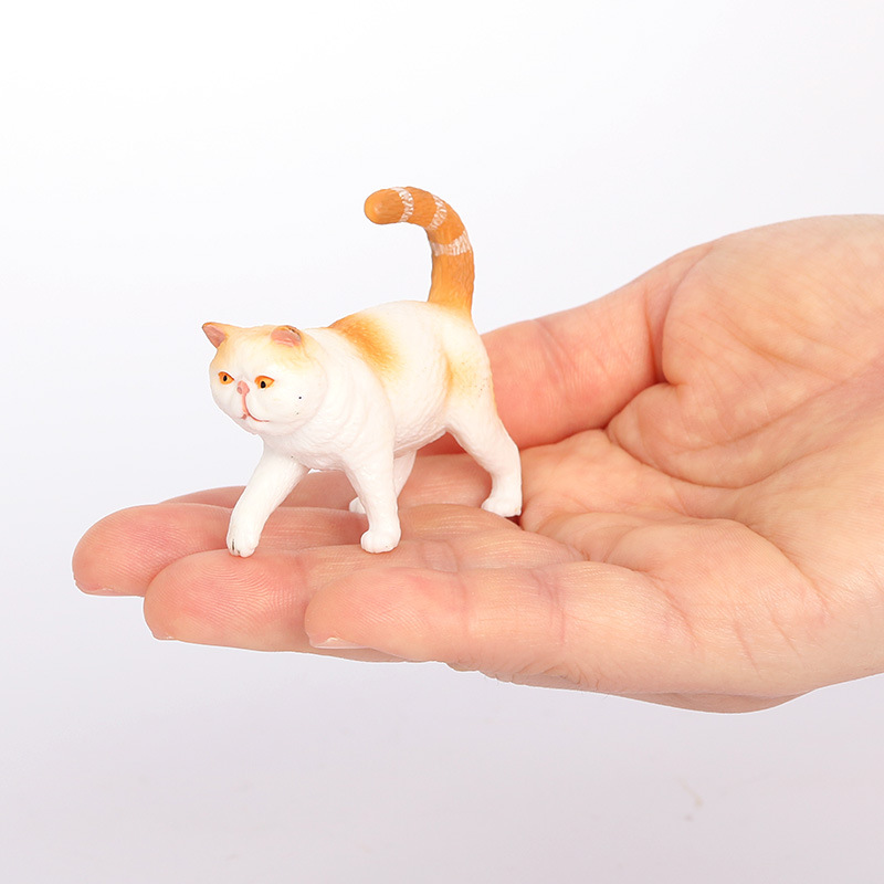 Simulation exotische Kurzhaar Katze Modell Desktop Haustier Kätzchen Figur nach Hause exotische Katze Dekoration
