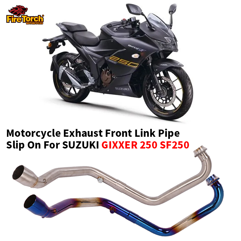 Sistema completo per SUZUKI GIXXER250 Gixxer 250 SF250 Moto Di Scarico Modificato Fuga Moto Modifica 51mm Anteriore Centrale Tubo di Collegamento