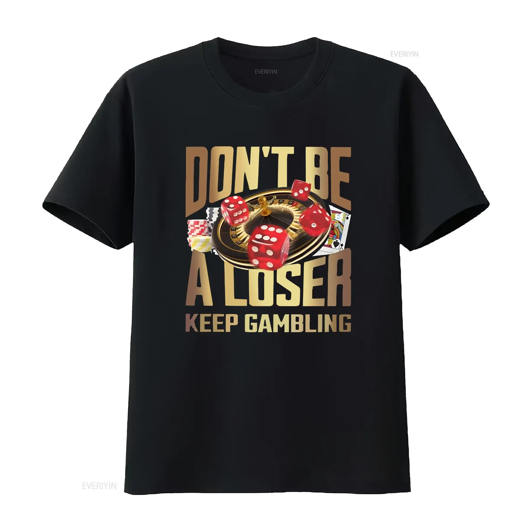 Camiseta 'Don't Be A Loser Keep Gambling' con meme, top para él, regalo para jugadores, camiseta para noche de juegos, chiste de juego de palabras, humor, idea de regalo, estilo vintage lavado
