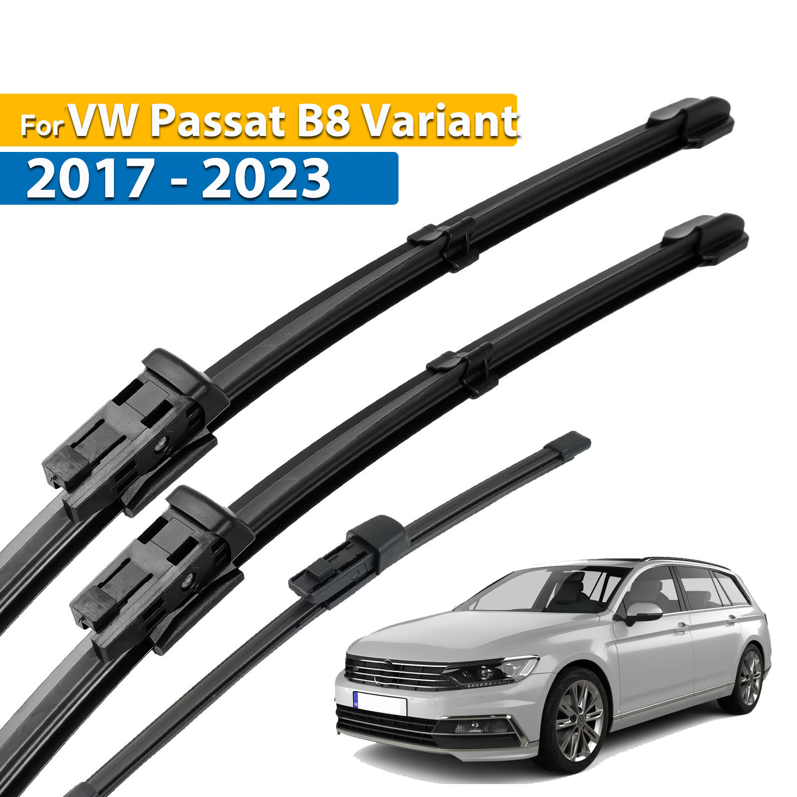 Zestaw piór wycieraczek przednich i tylnych Erick's Wiper LHD do VW Passat B8 Variant 2017 - 2023 Szyba przednia Szyba przednia 26"+18"+13"