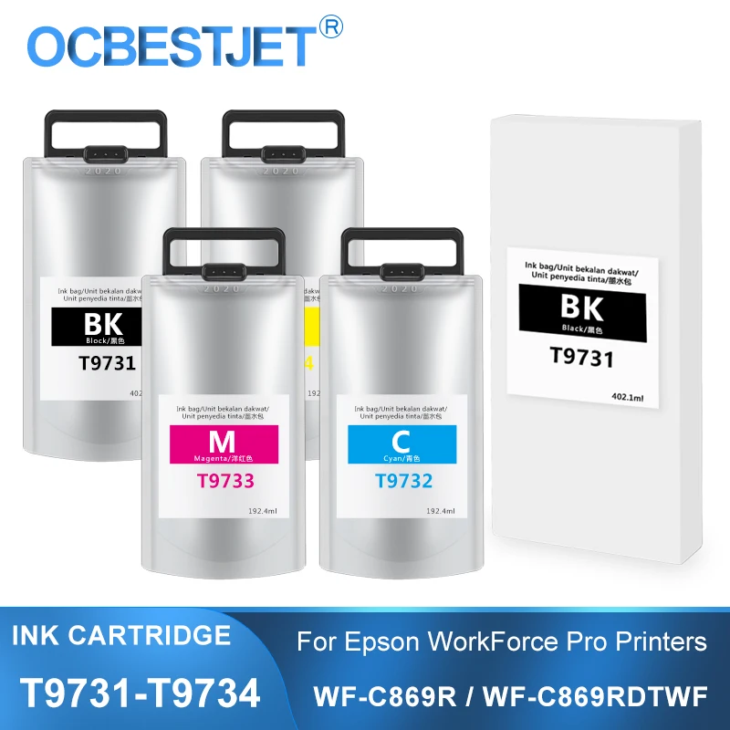 Cartouche d'encre T9731 WF-C869R T9733 T9734 avec encre pigmentée pour imprimante Epson WorkForce Pro WF-C869R WF-C869RDTWFC WF-C869RD3TWFC