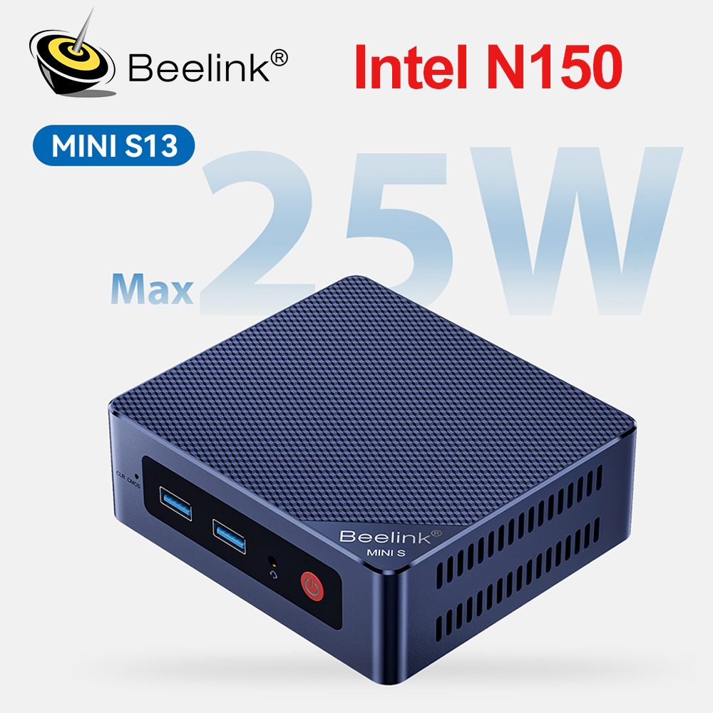 Beelink Mini S13 Intel N150 S12 Pro Intel 12e N100 16G 500G SSD Mini PC Intel N5095 N95 8GB 128GB Desktop Kantoorcomputer