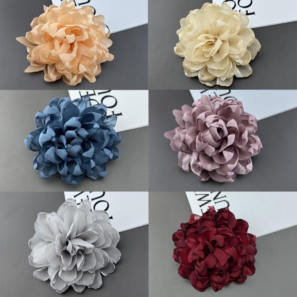 マルチレイヤーの大きな花のブローチ,手作りの布製スーツ,セーター,コートのブローチ,ジュエリーアクセサリー,襟,卸売